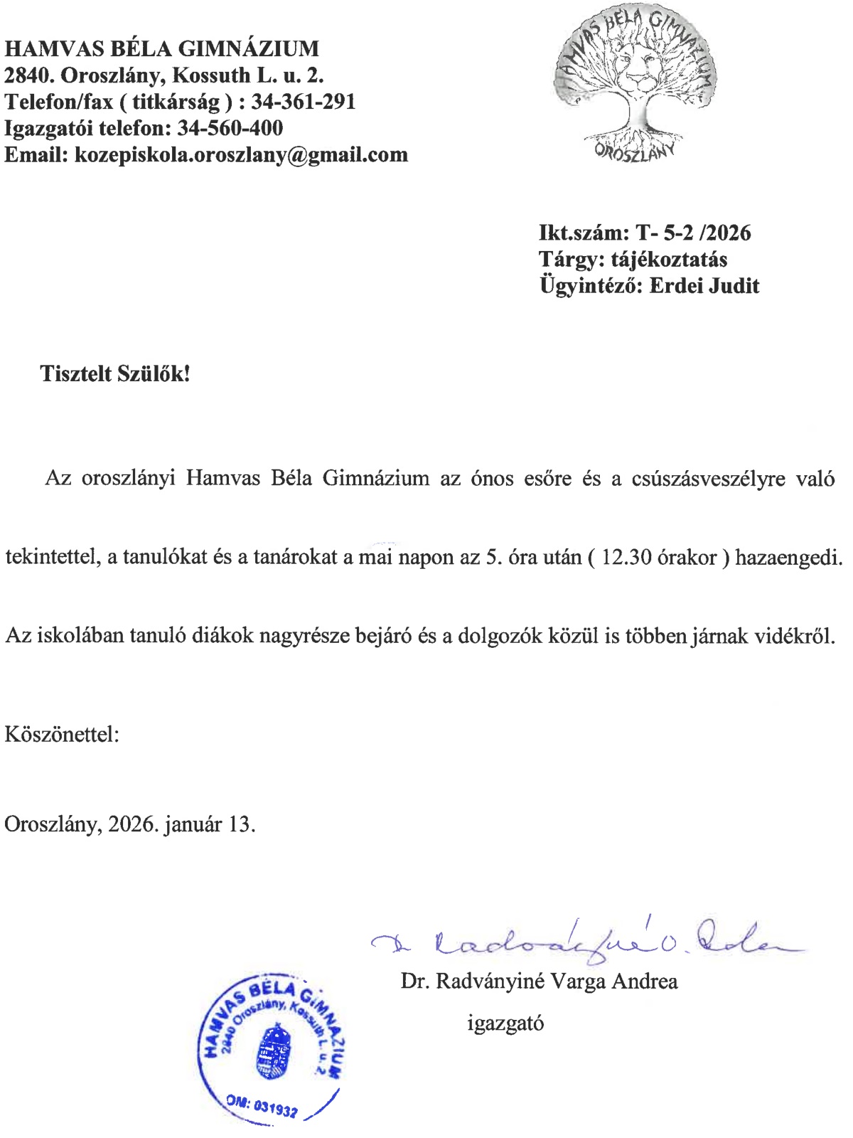 Tájékoztatás-2026.01.13-Kedd